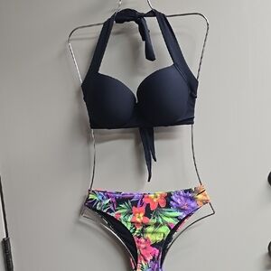 Floral Halter Bikini Set